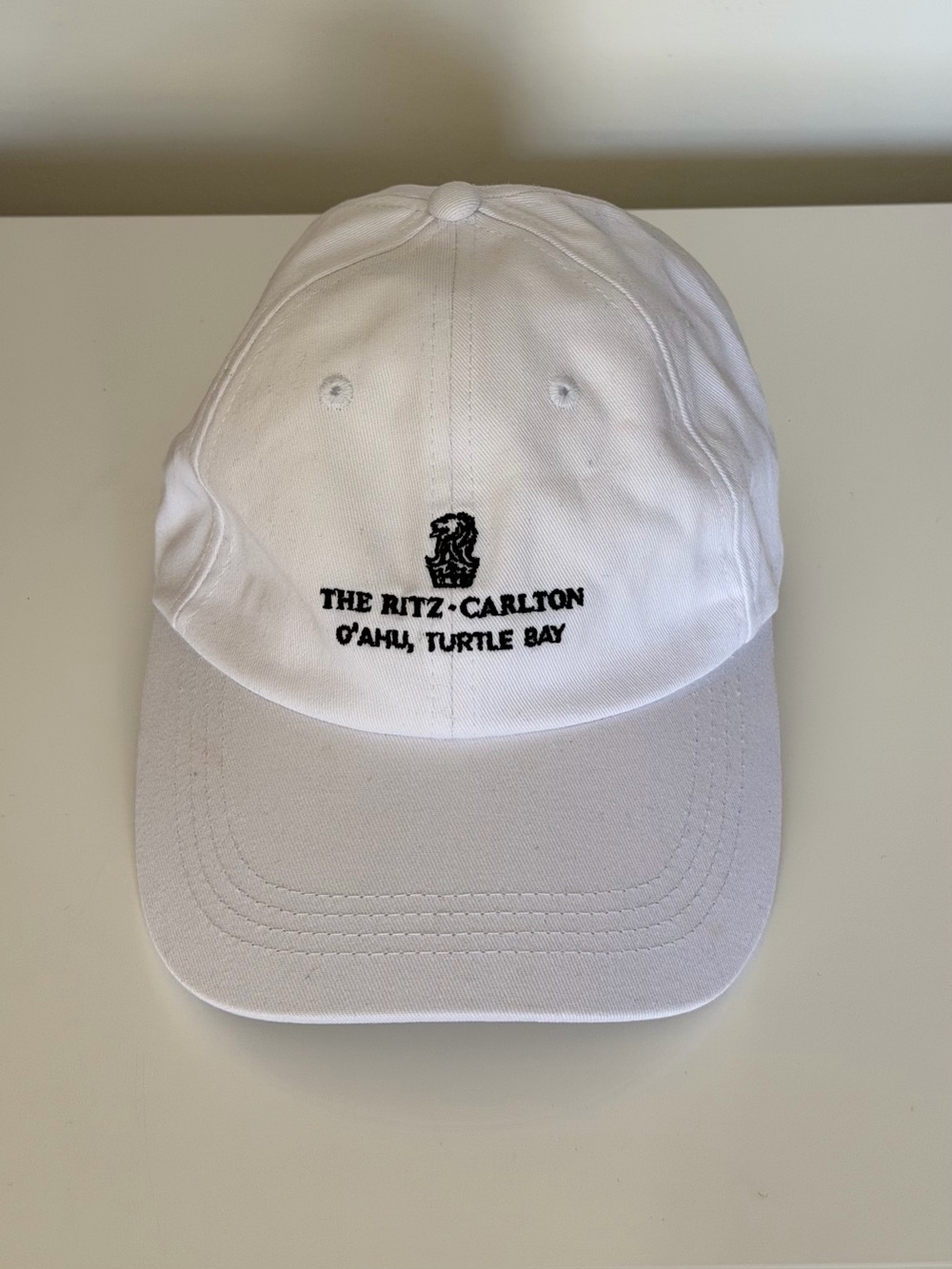 The Ritz-Carlton Oahu Turtle Bay White Embroidered Baseball Cap
